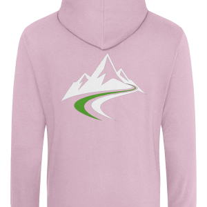 Lightweight Summer Hoodie - Green & White Pinnacle Logo with White & Green Mountain Road