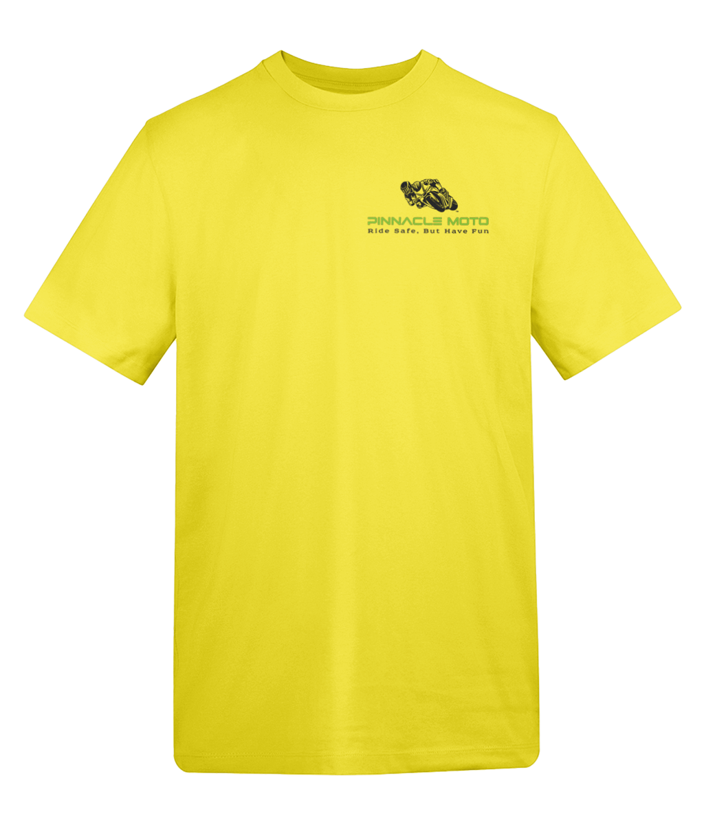 Pinnacle Moto Logo T-Shirt — Green & Black Print on Light Colours - Image 2
