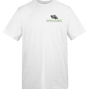 Pinnacle Moto Logo T-Shirt — Green & Black Print on Light Colours