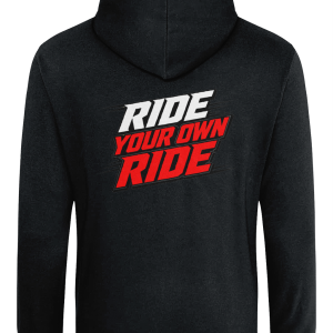 Lightweight Summer Hoodie - Red & White Pinnacle Logo with White & Red Ride your Own Ride