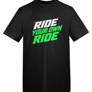 Ride your own Ride T-Shirt — White & Green Print
