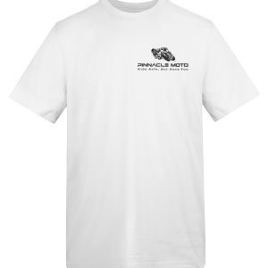 Pinnacle Moto Logo T-Shirt — Black Print on Light Colours