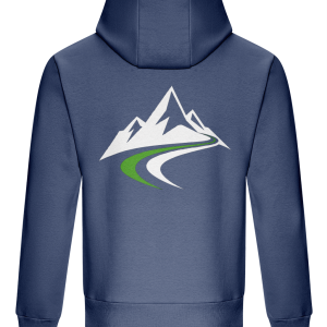 Heavyweight Winter Hoodie - Green & White Pinnacle Logo with Green & White Mountain Road Design